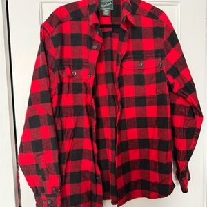 Woolrich Red & Black Buffalo Plaid Flannel Shirt